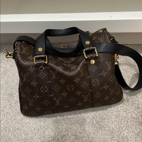 Louis Vuitton Manhattan MM monogram with black leather - Picture 11 of 11